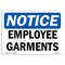 Signmission OSHA, 10" Height, Peel And Stick Wall Graphic, 14" x 10", Landscape, Employee Entrance Sign With OS-NS-RD-1014-L-11951 - alternate 1